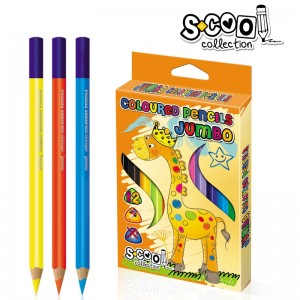 Creioane color, jumbo, 12 culori/set - S-COOL