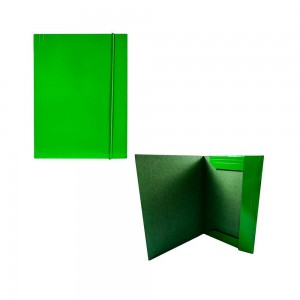 Mapa F4 cu elastic, carton, 600g/mp, verde - OFFISHOP