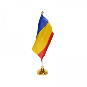 Steag birou, cu suport, Romania, 15x21 cm