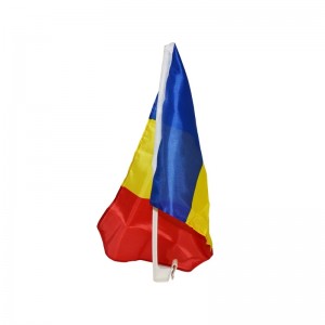 Steag auto, cu suport plastic, Romania, 30x45 cm