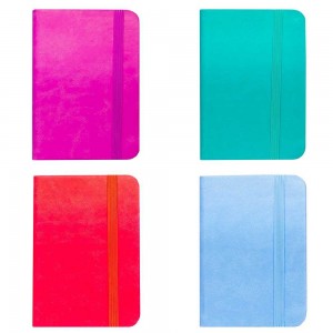 Notes A7 cu elastic, 80 file, Diverse culori