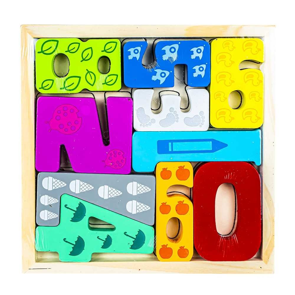 Puzzle din lemn, Tetris - Cifre