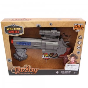 Pistol cowboy cu baterii