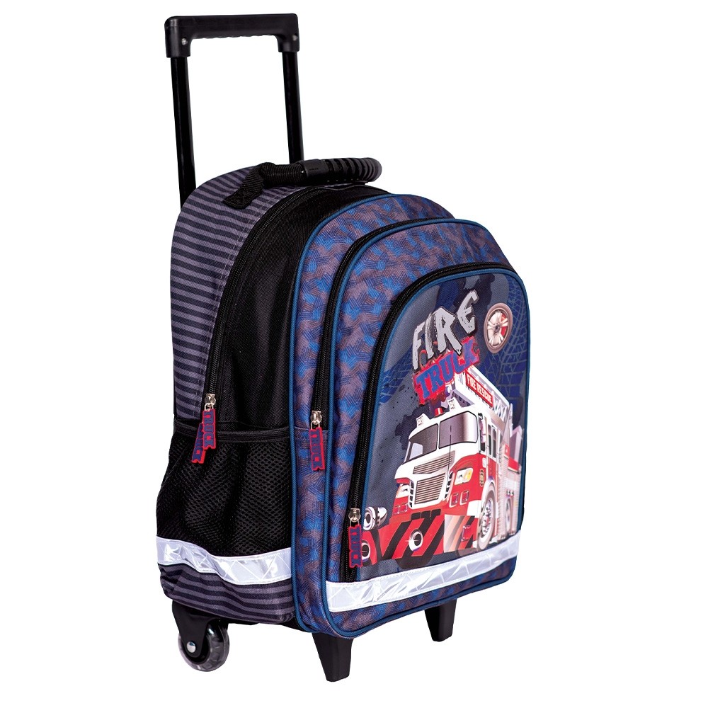 Ghiozdan trolley, 38x29x14 cm, FIRE TRUCK - S-COOL