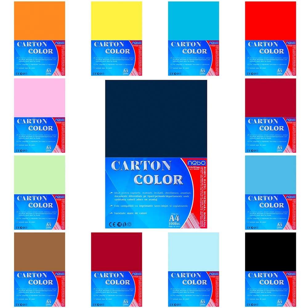 Carton color A4 250g Set 100 - NEBO