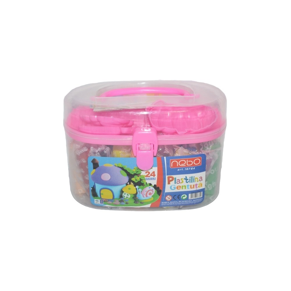 Plastilina 24 culori/gentuta + accesorii - NEBO
