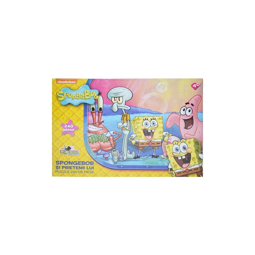 Puzzle 240 piese Spongebob - Spongebob si prietenii lui
