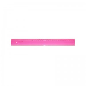 Rigla 30 cm roz transparent - Koh-I-Noor