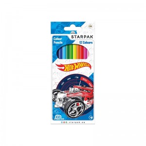Creioane color - Hot Wheels 12 culori|set - STARPAK