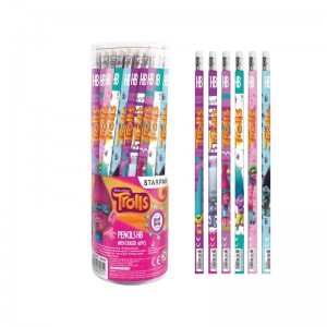 Creion cu guma, Trolls, 48 buc/set - STARPAK