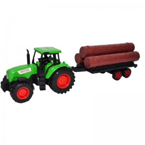 Tractor + remorca cu lemne, 39x8,5x9,5 cm