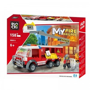 Blocki My Fire Brigade, Camion pompieri cu lift, 158 piese