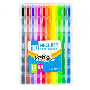 Fineliner, varf 0,4mm, 10 culori/set - S-COOL