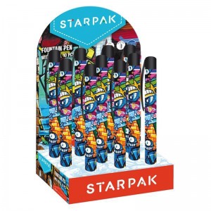 Stilou + rezerva cerneala - Grafitti, 10 buc/display - STARPAK