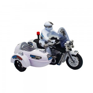 Motocicleta cu atas + politist, cu baterii