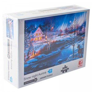 Puzzle carton mini, Peisaj de iarna, 1000 piese
