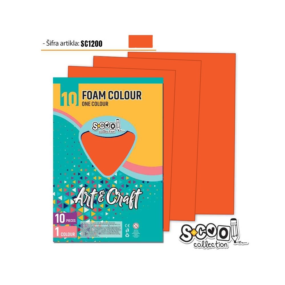 Hartie buretata, portocalie, 10buc/set, 20x30 cm - S-COOL