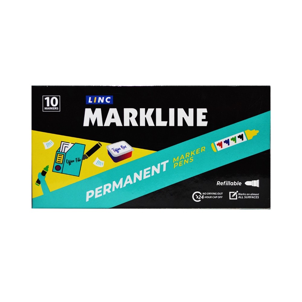 Marker permanent markline, , verde MP100GRE – Linc