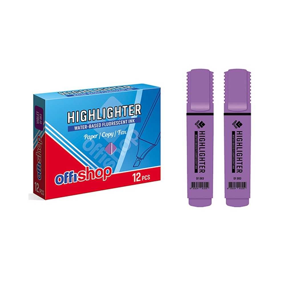 Textmarker fluorescent violet, 12 buc/set - OFFISHOP