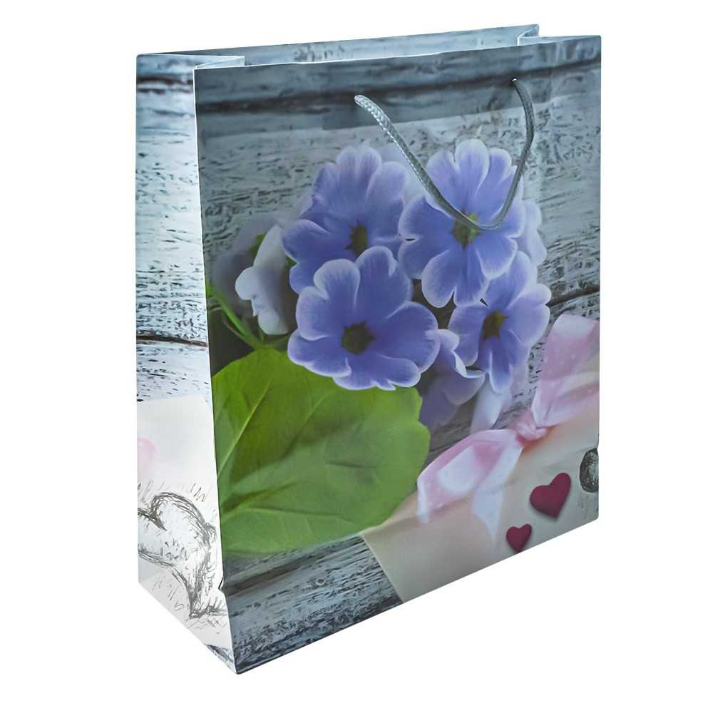 Punga cadou cu flori, 26x32x10 cm