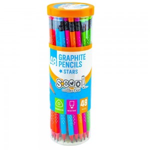 Creion grafit HB, cu radiera, Shining Star, 48 buc/cutie - S-COOL