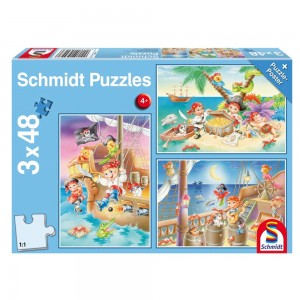 Puzzle Schmidt, Banda de pirati, 3x48 piese