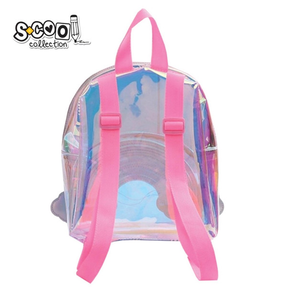 Ghiozdan gradinita transparent, 20x26x13 cm, RAINBOW - S-COOL