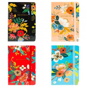 Notes A6 cu elastic, 80 file, Flowers