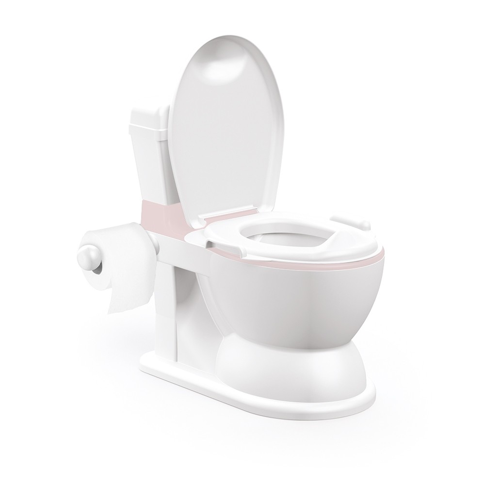 Olita tip WC, cu sunet, XL, 2 in 1, roz - Dolu