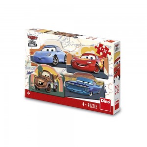 Puzzle Cars, 4x54 piese - DINO TOYS