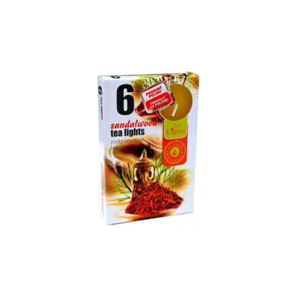 Lumanari pastila, Sandalwood, diametru 2cm, 6 buc/set