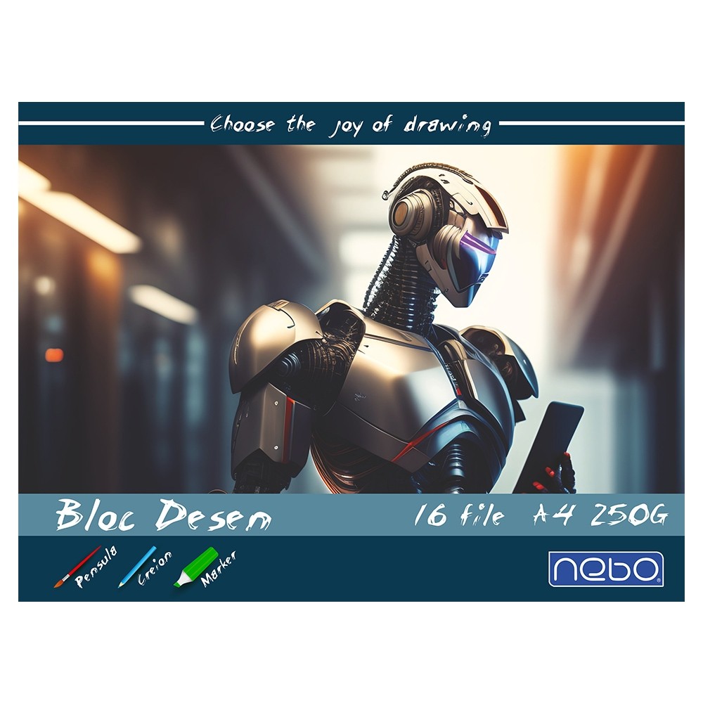 Bloc desen A4, 16 file, 250 g - NEBO