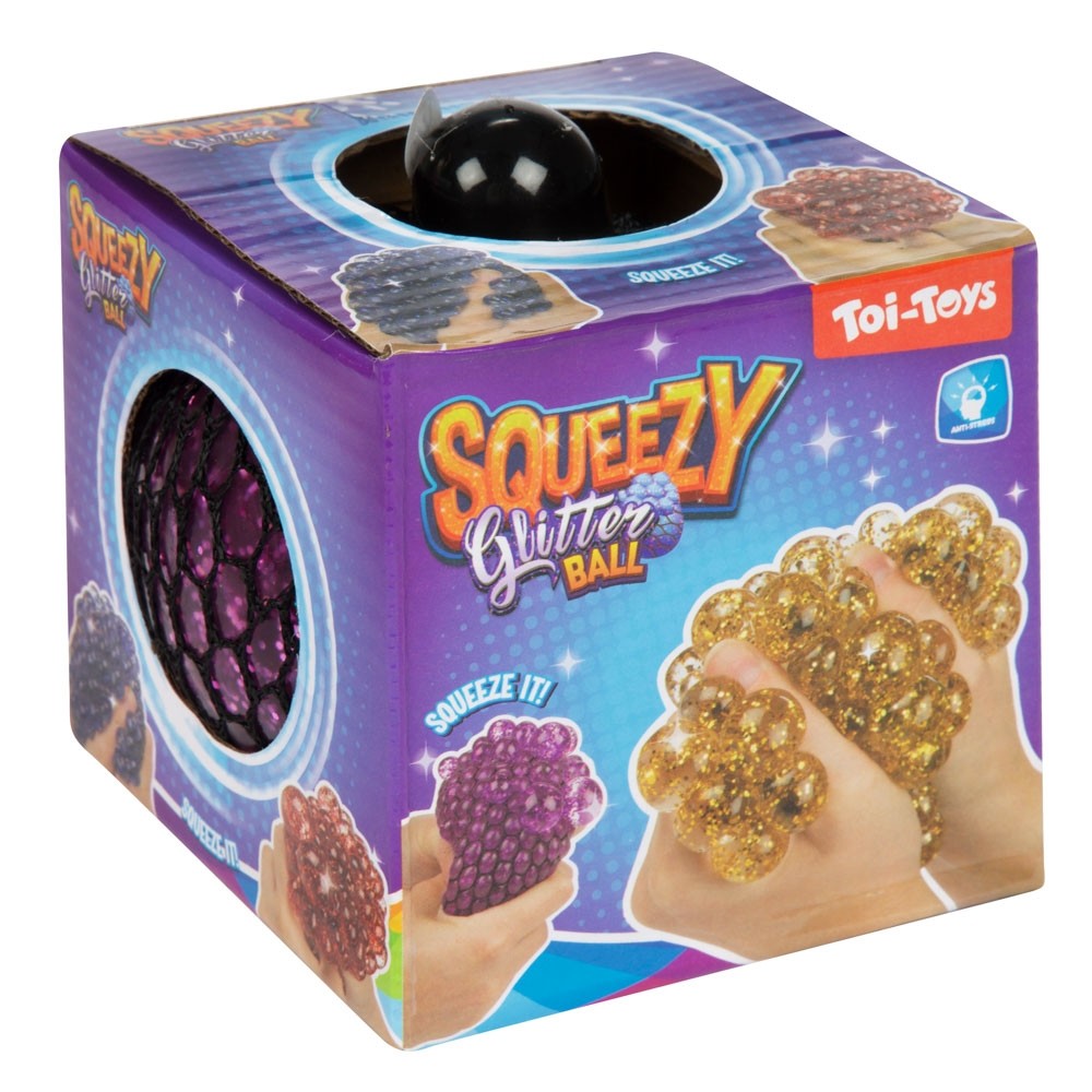 Minge squeezy, glitter, strugure, 10 cm - Toi-Toys