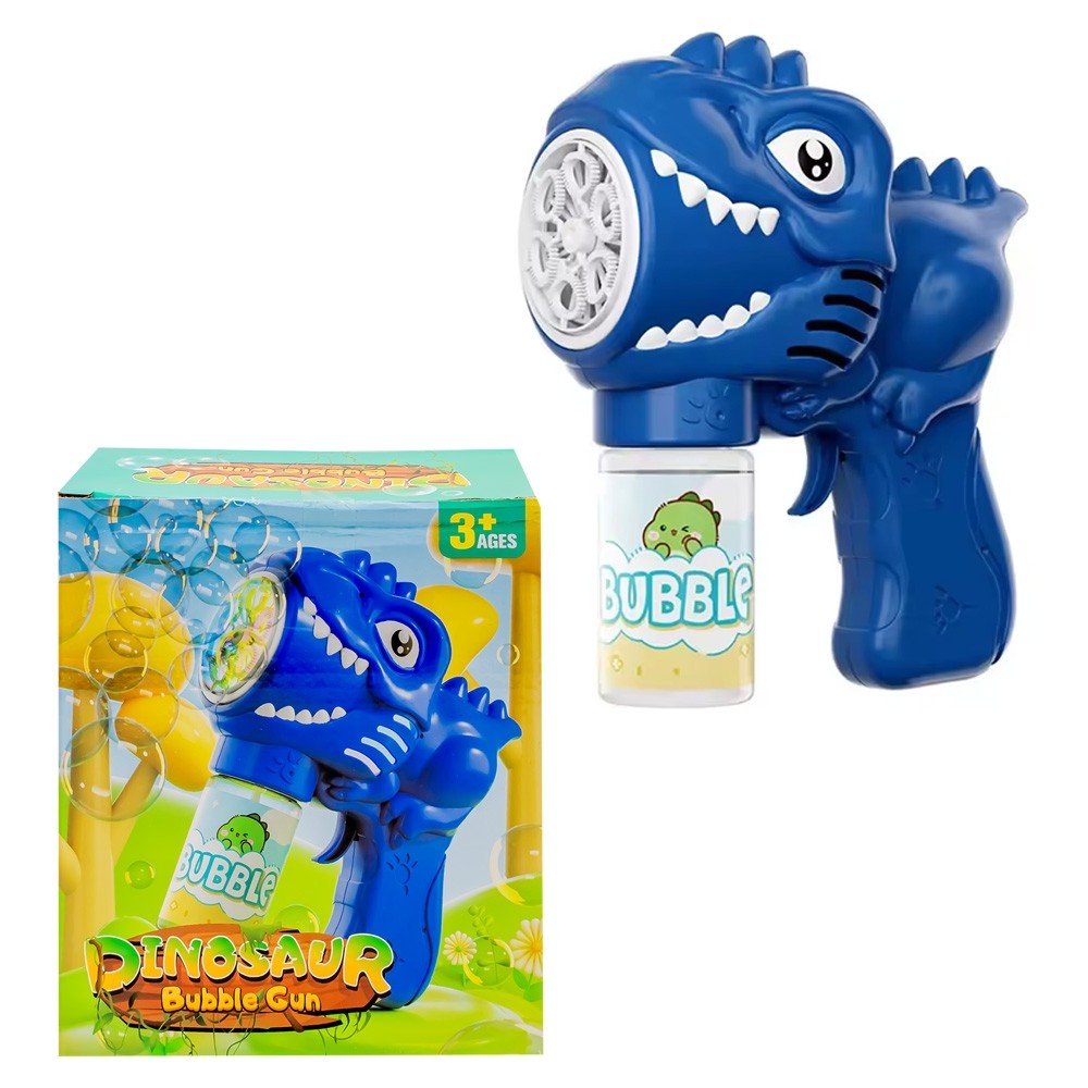 Pistol baloane de sapun, cu baterii, Dinozaur
