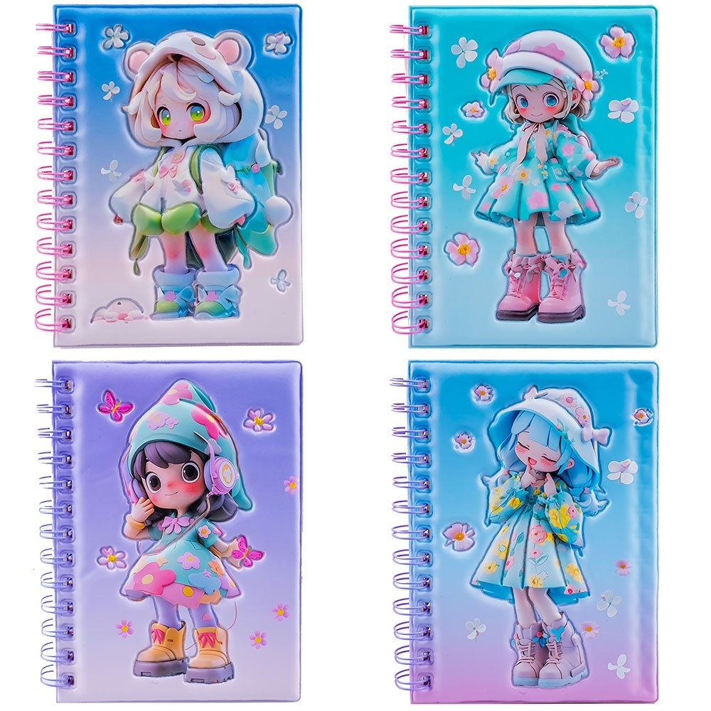 Notes A6, cu arc, 3D, Fetite