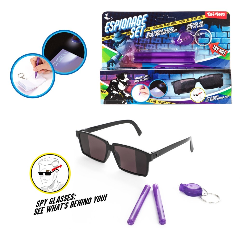 Kit spionaj: ochelari, lampa UV, pix UV - Toi-Toys