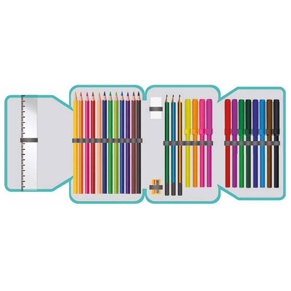 Penar echipat, 1 fermoar, 2 extensii, 32 piese, FEARLESS - S-COOL