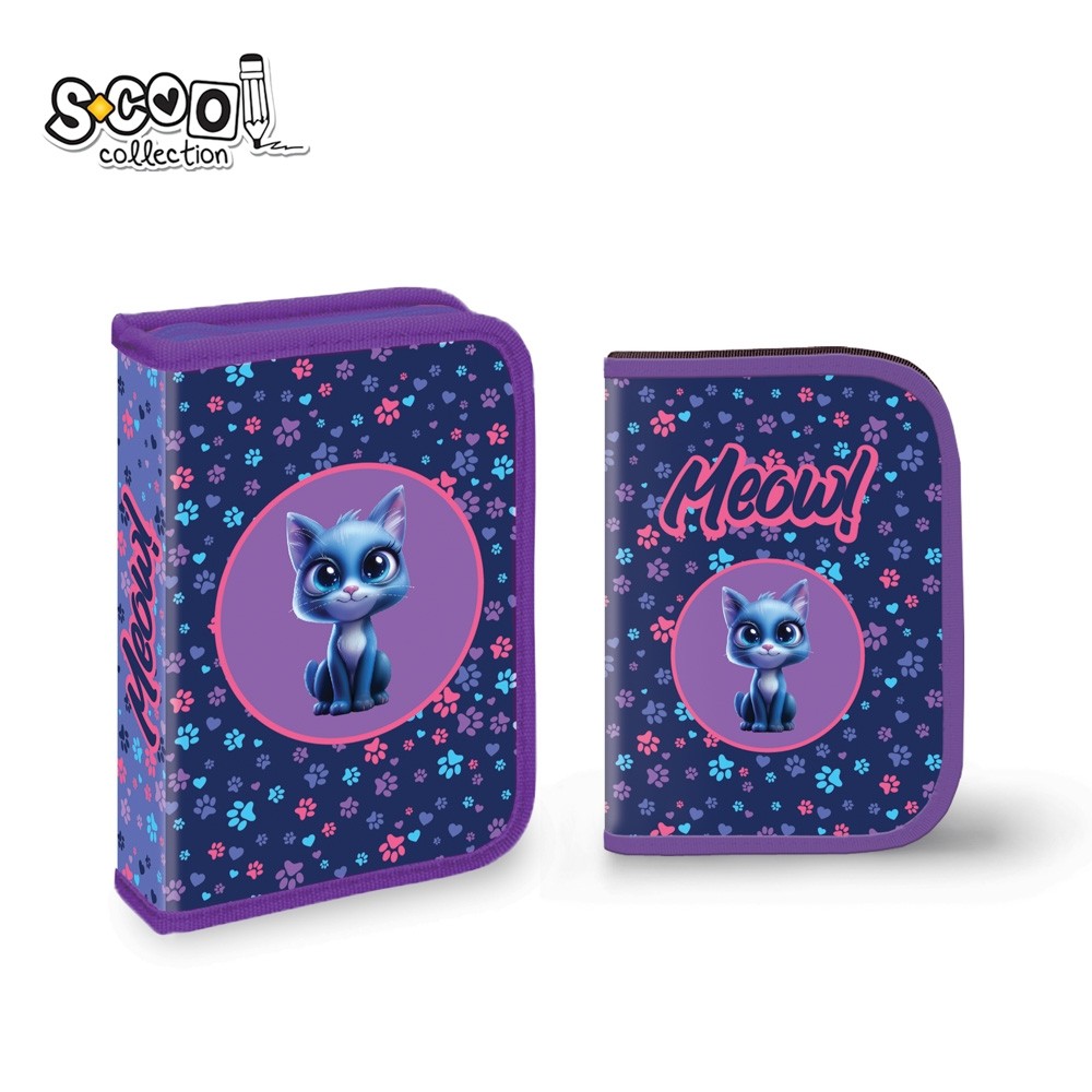 Penar echipat, 1 fermoar, 2 extensii, 32 piese, MEOW - S-COOL