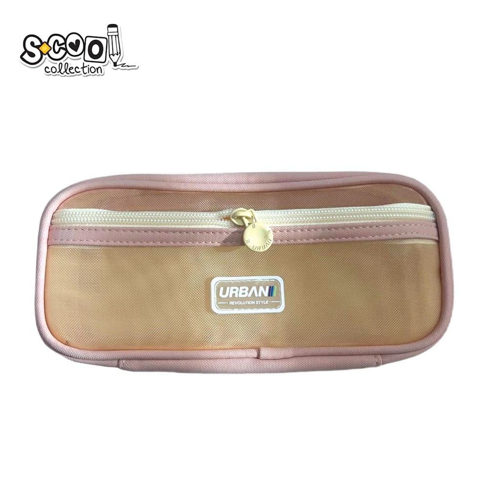 Penar borseta Urban, 2 fermoare, LIGHT PINK, 22.5x5x11 cm - S-COOL