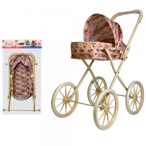 Carucior pentru papusi, cadru metal, 63 cm