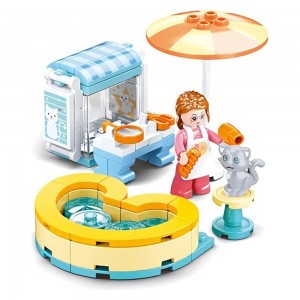 Set de constructie Girl's Dream, 79 piese, Hotel pentru pisici - Sluban