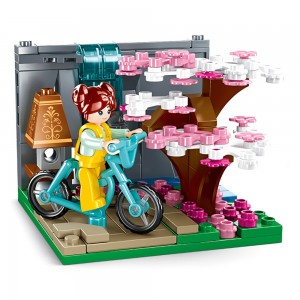 Set de constructie Girl's Dream, 119 piese, Plimbare cu bicicleta - Sluban