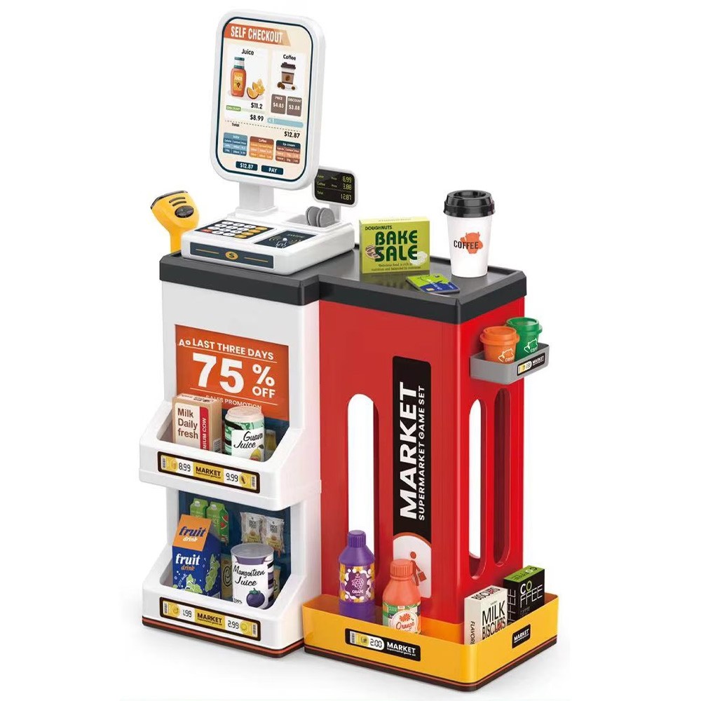 Play set Supermarket, cu lumina si sunet, 47 piese