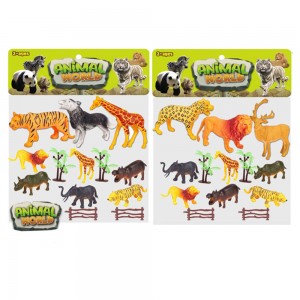 Animale salbatice + accesorii, 13 piese/set