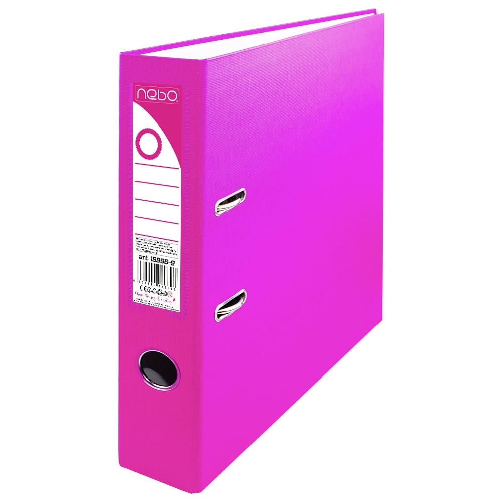 Biblioraft plastifiat, roz, 7.5 cm - NEBO