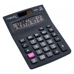 Calculator de birou, 12 digiti, cu baterii si incarcare solara - NEBO