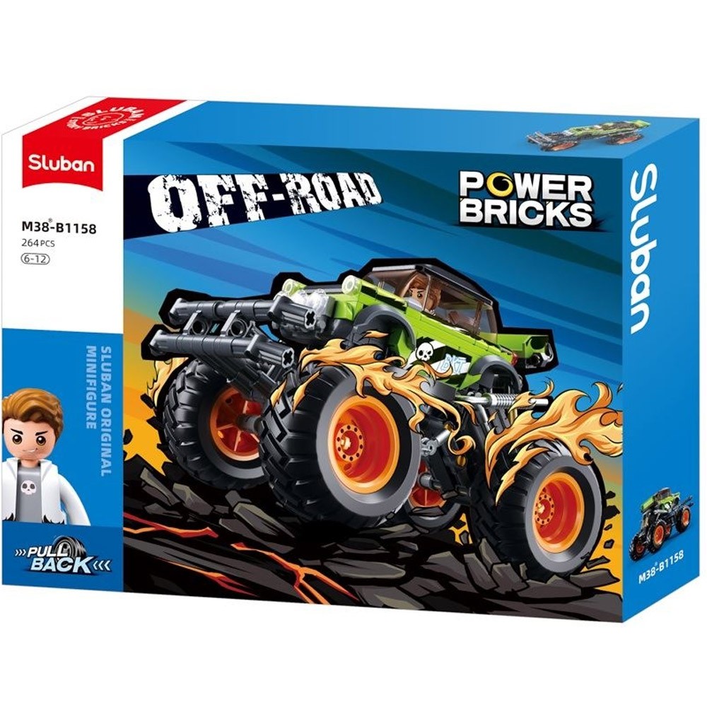 Set de constructie Off-Road, 264 piese, Monster Truck - Sluban