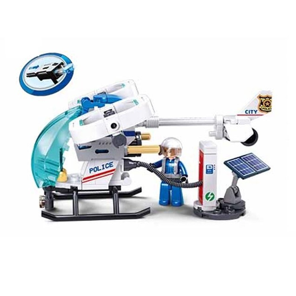 Set de constructie Metropolis, 135 piese, Patrula aeriana - Sluban