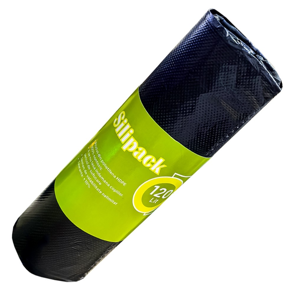 Saci menaj Silipak, 120l, 10 buc/rola
