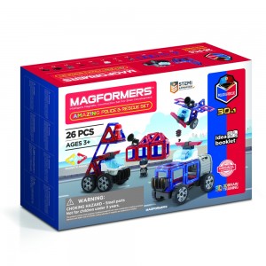 Magformers - Set Politie si salvare, 26 piese